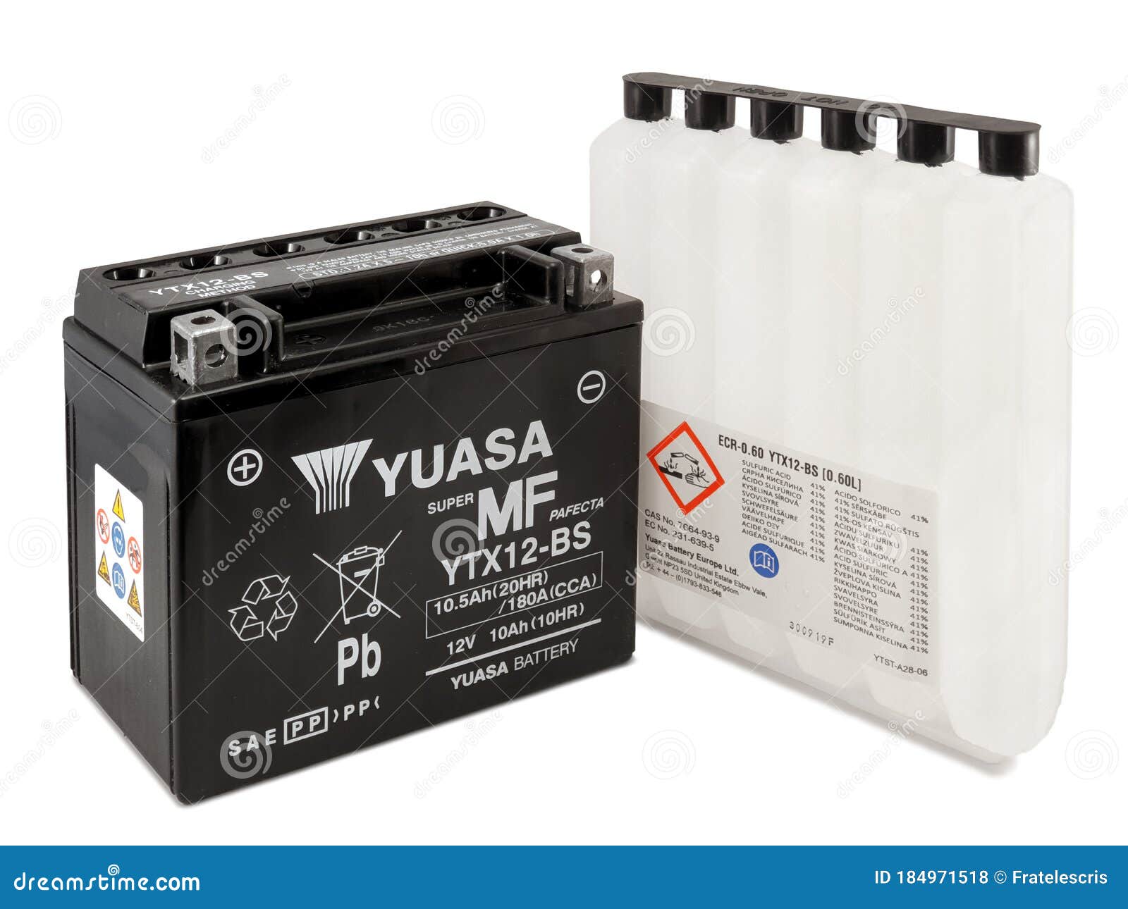 Yuasa Ytx12bs 12v 10ah Acumulador De Batería De Motocicleta 12v