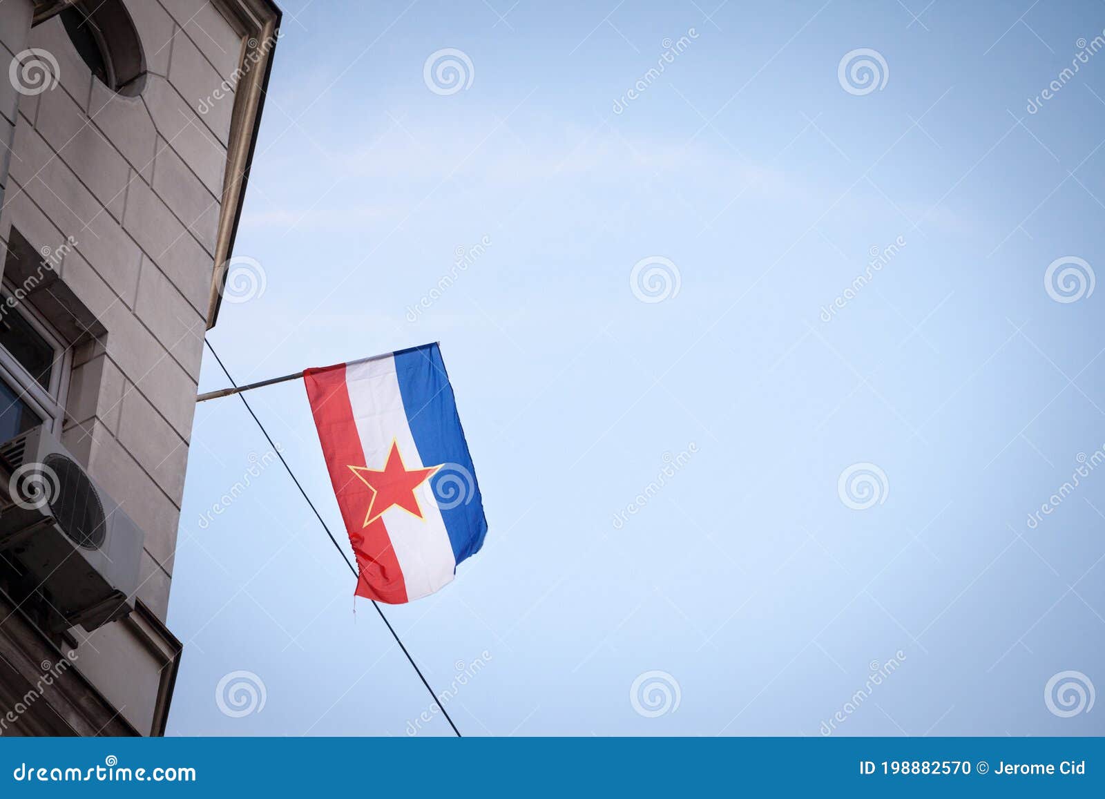 Yugoslav Flag, with the Red Star of the Communist Socialist Federal ...