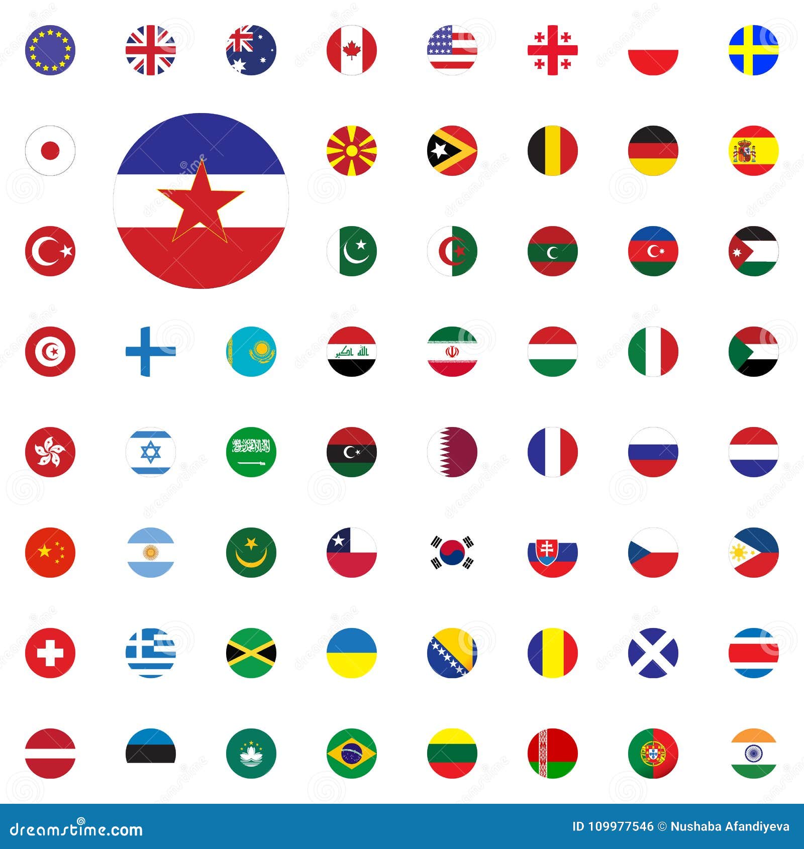 Download Yugoslavia Round Flag Icon. Round World Flags Vector ...