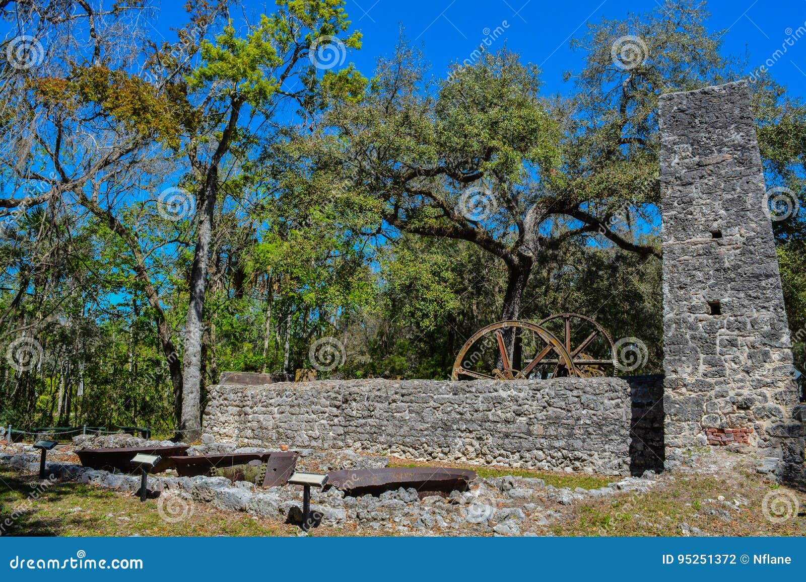 Yulee Sugar Mill Ruins Historic State Park in Homosassa Florida USA