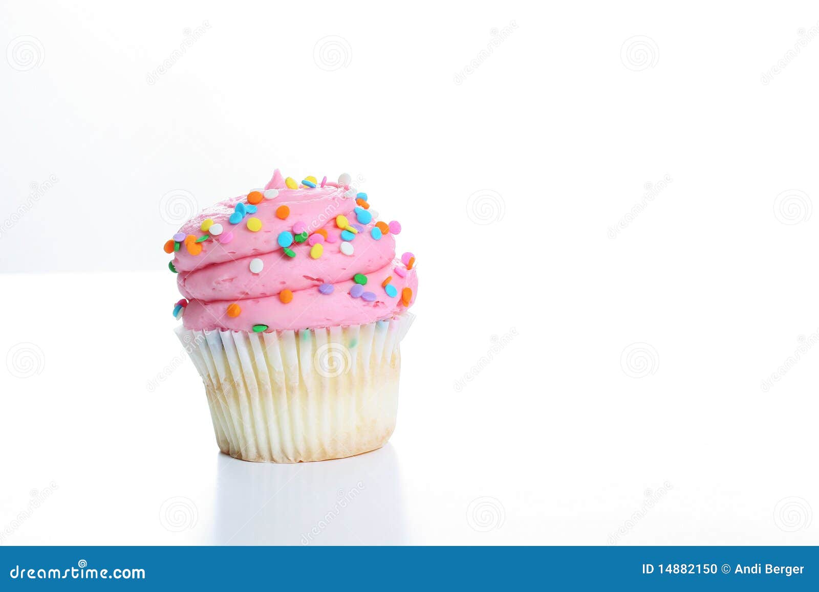 Yummy Pink Sprinkle Cupcake Stock Photo Image of isolated, party