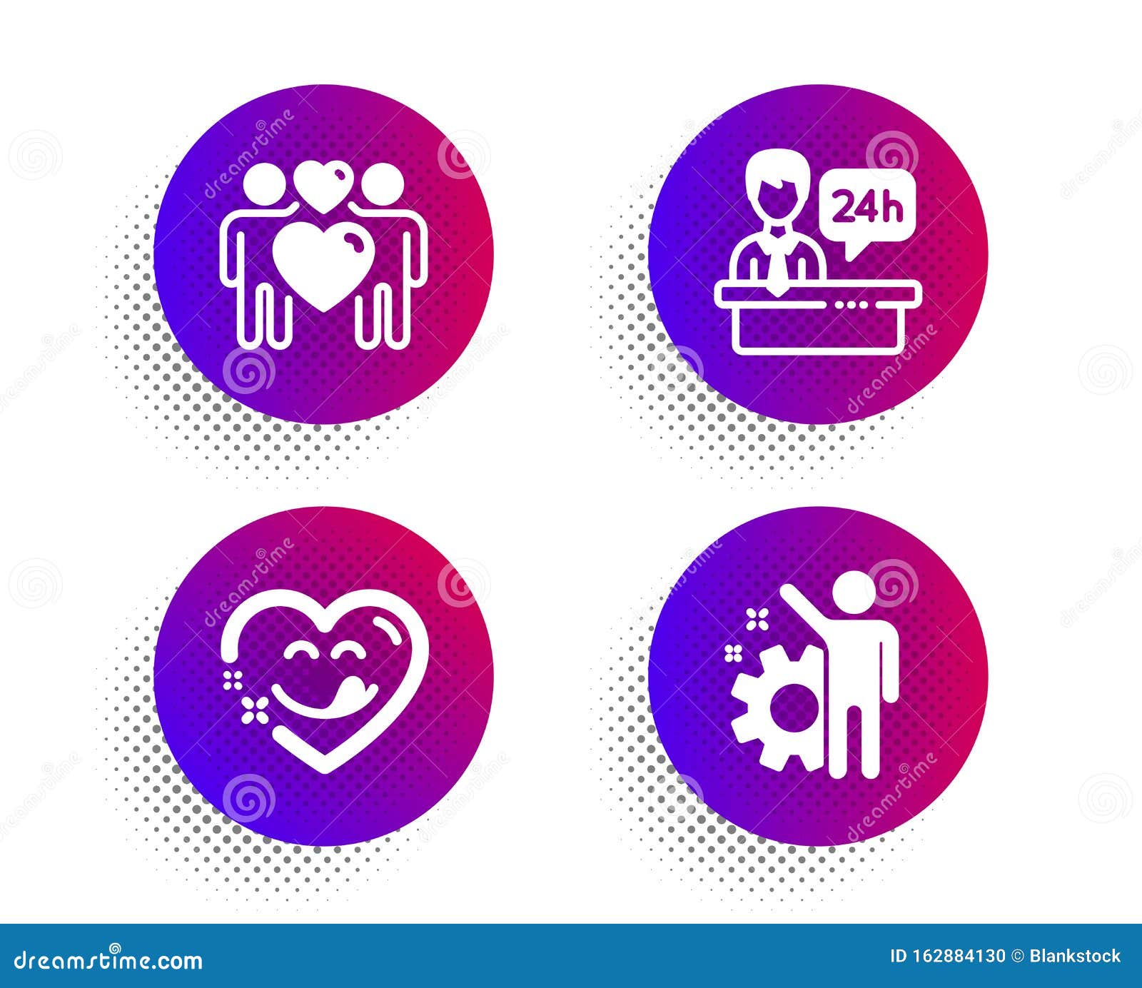 Gezond eten Goedaardig Willen Yummy Smile, Love Couple and Reception Desk Icons Set. Employee Sign. Comic  Heart, Lovers, Hotel Service. Vector Stock Vector - Illustration of hungry,  comic: 162884130