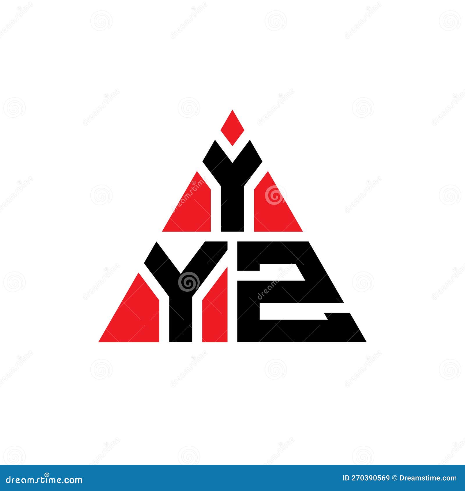 yyz triangle letter logo  with triangle . yyz triangle logo  monogram. yyz triangle  logo template with red