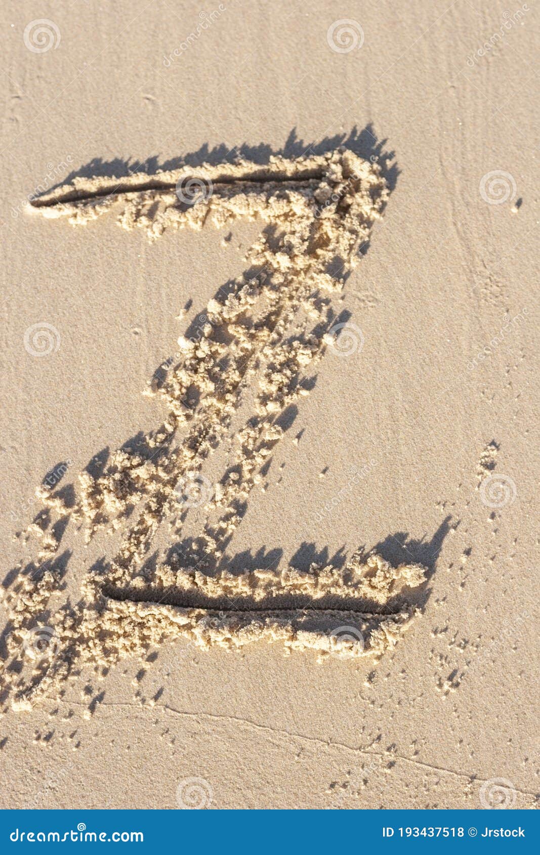 Z - Alphabet Letter Written on Sand Stock Photo - Image of pattern ...