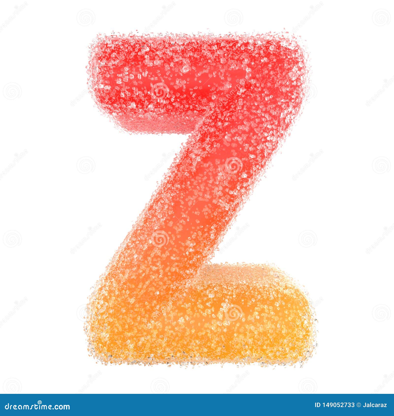 Z Letter of the Alphabet Made of Candy Stock Illustration