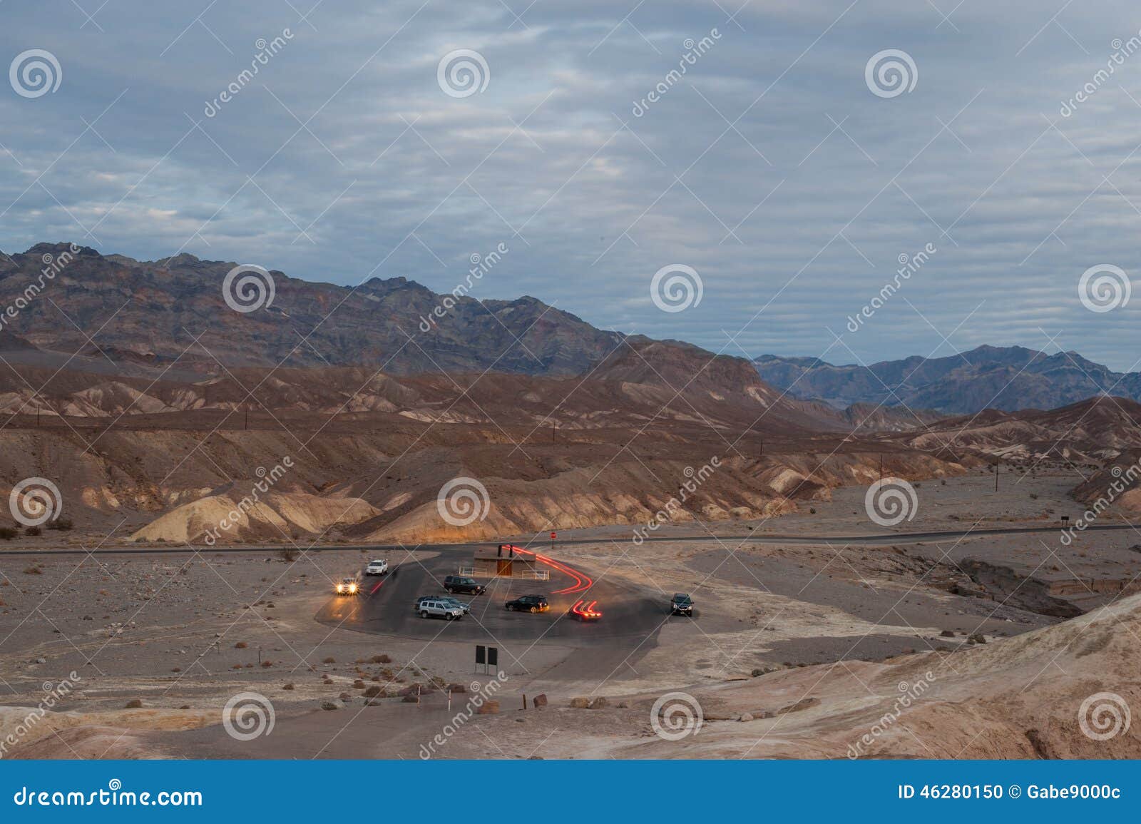 Zabriskie Point car park stock photo. Image of desert 46280150