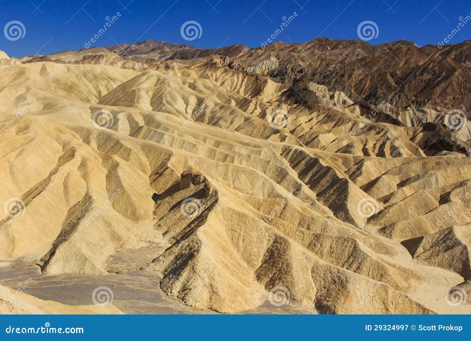 Zabriskie Point at Death Valley Stock Image Image of beautiful