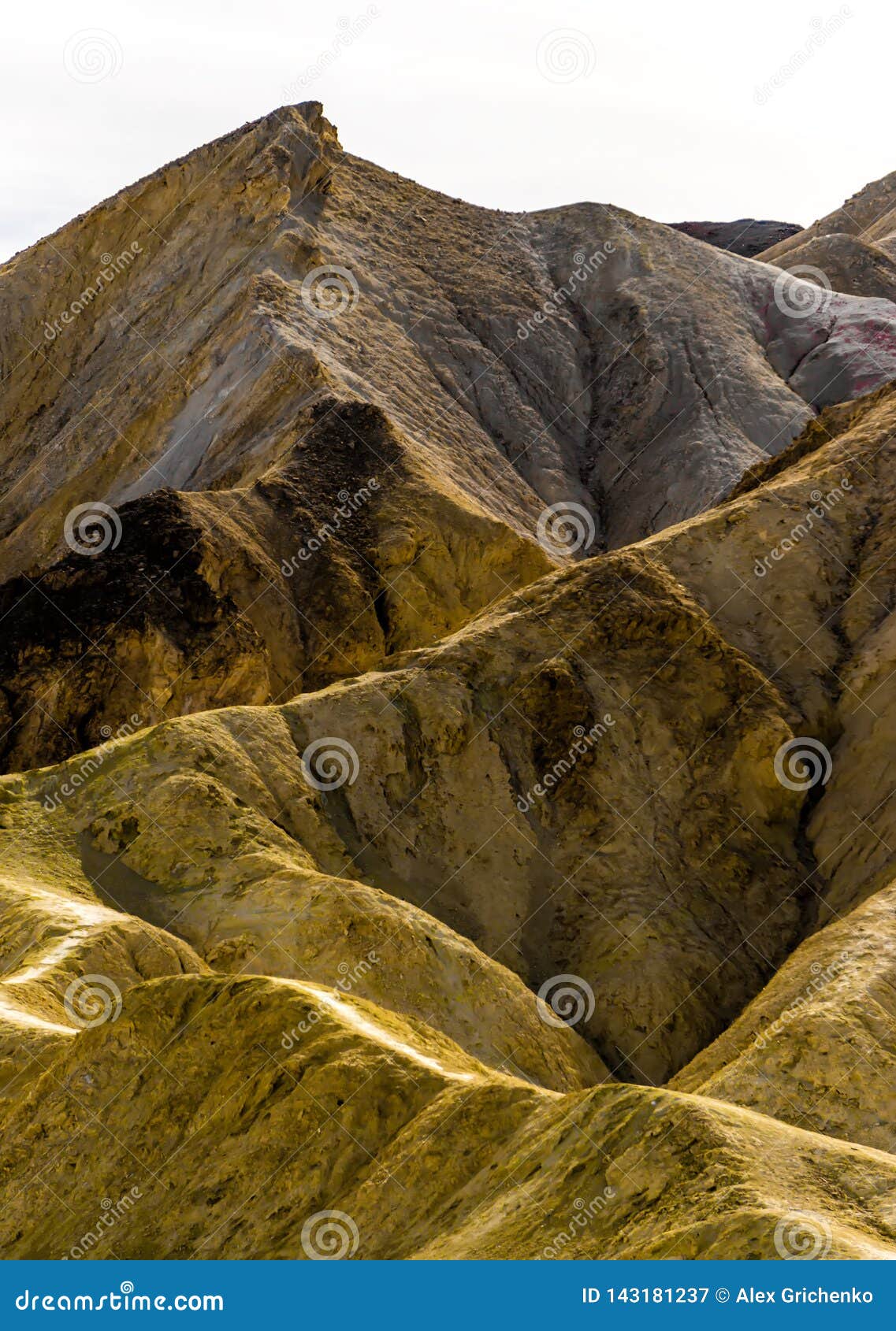 Zabriskie Point in Death Valley National Park Stock Image Image of