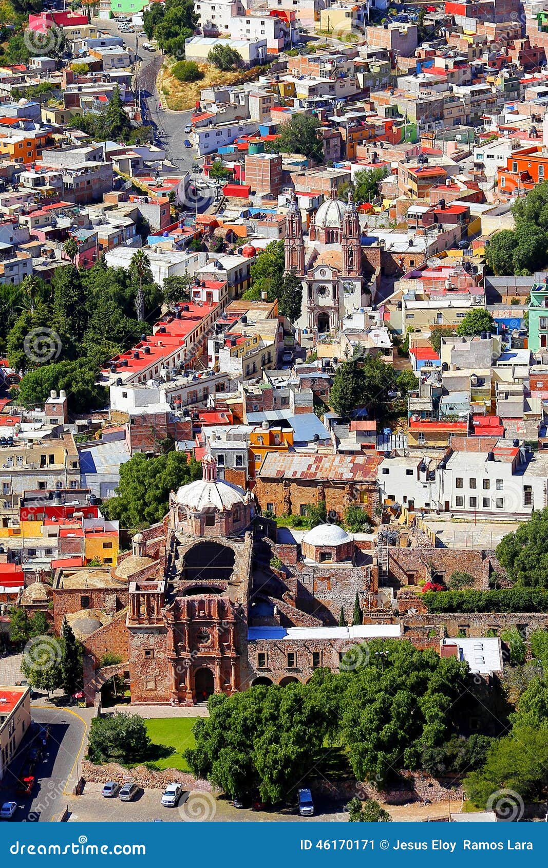 aerial view of zacatecas city, mexico. iv