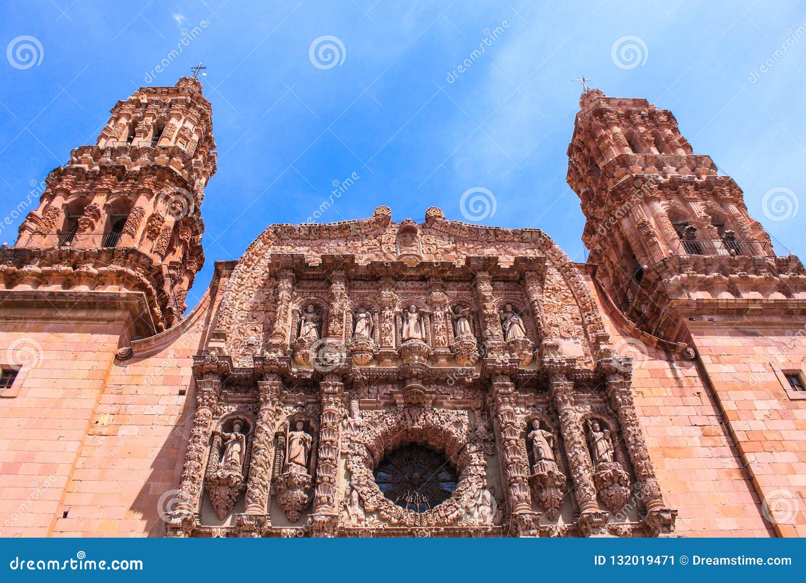 zacatecas down town church. traditional arquitecture. mexico magic town.