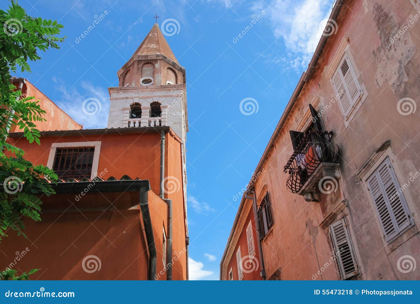 zadar croatia old buildings and st. simon (sveti simum) church