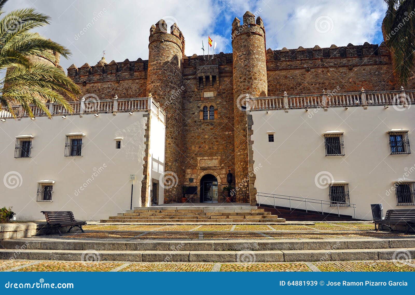 zafra, castle of the dukes of feria, extremadura, spain