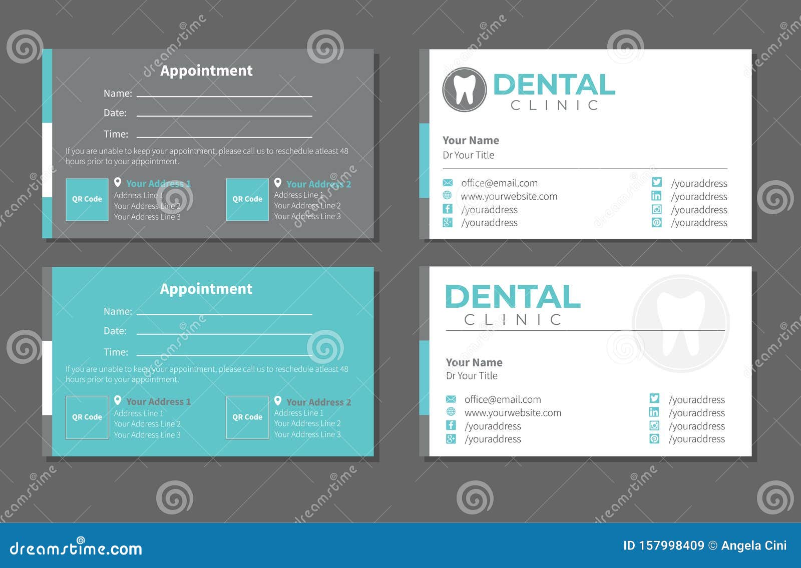 Zahnarztkarte vektor abbildung. Illustration von auslegung - 23 In Dentist Appointment Card Template