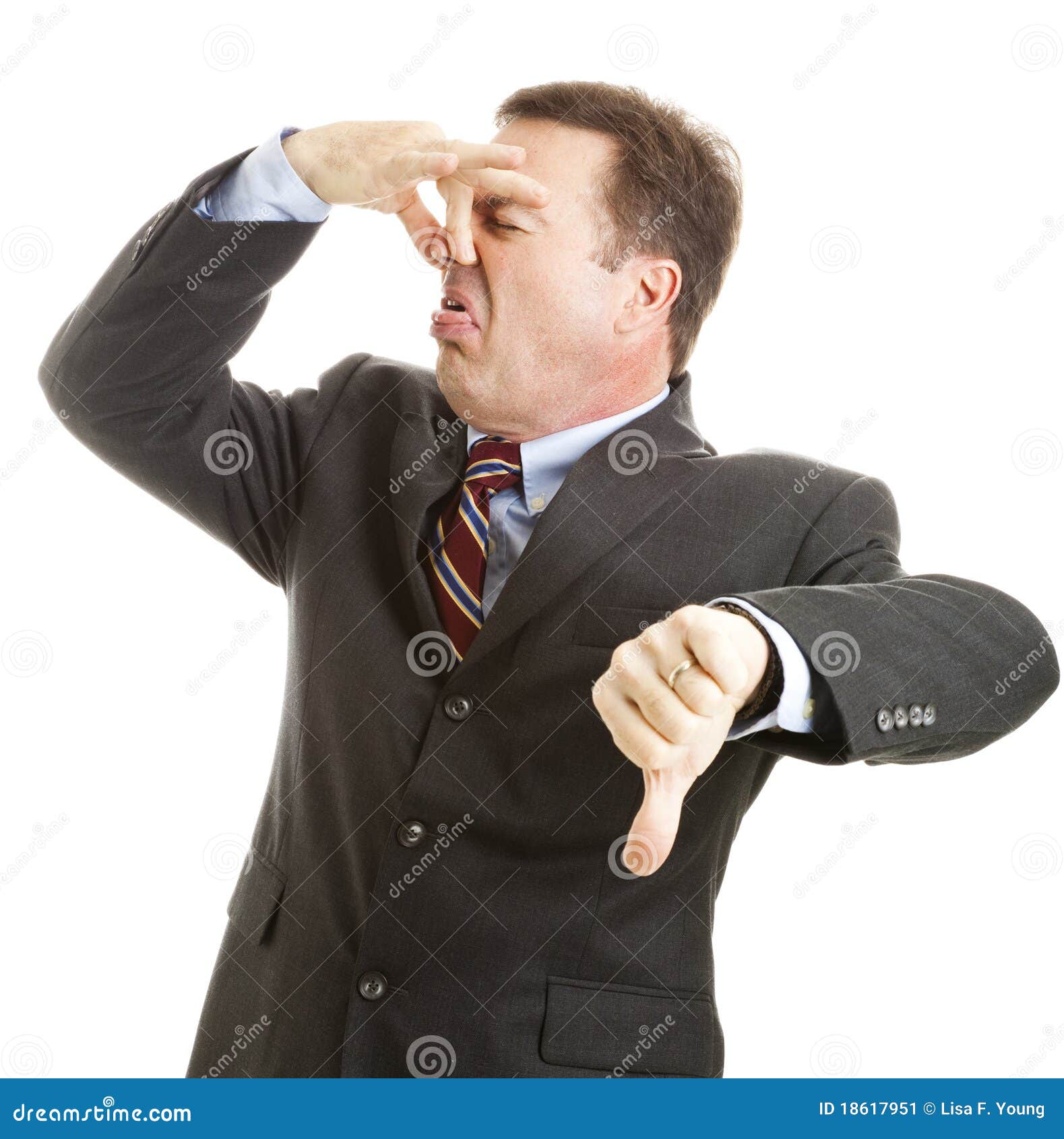 Zakenman het stinkt stock afbeelding. Image of zakenman 18617951