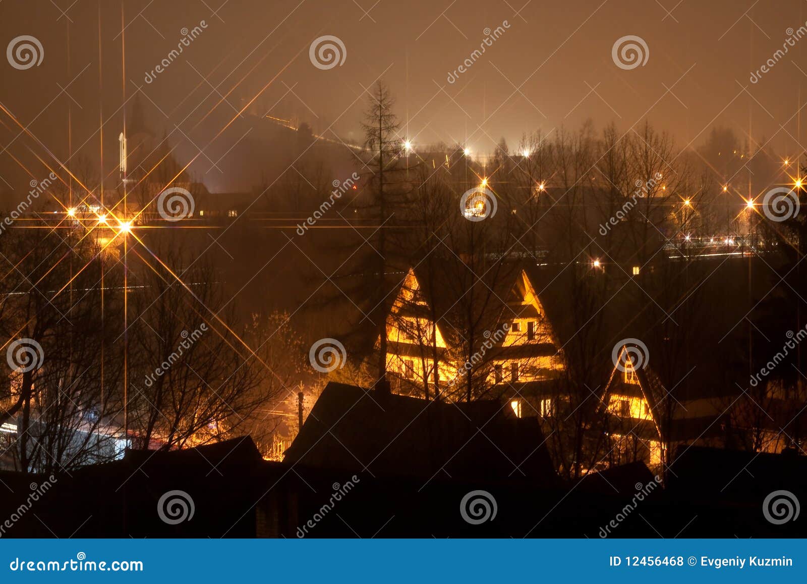 zakopane night, poland, tatra