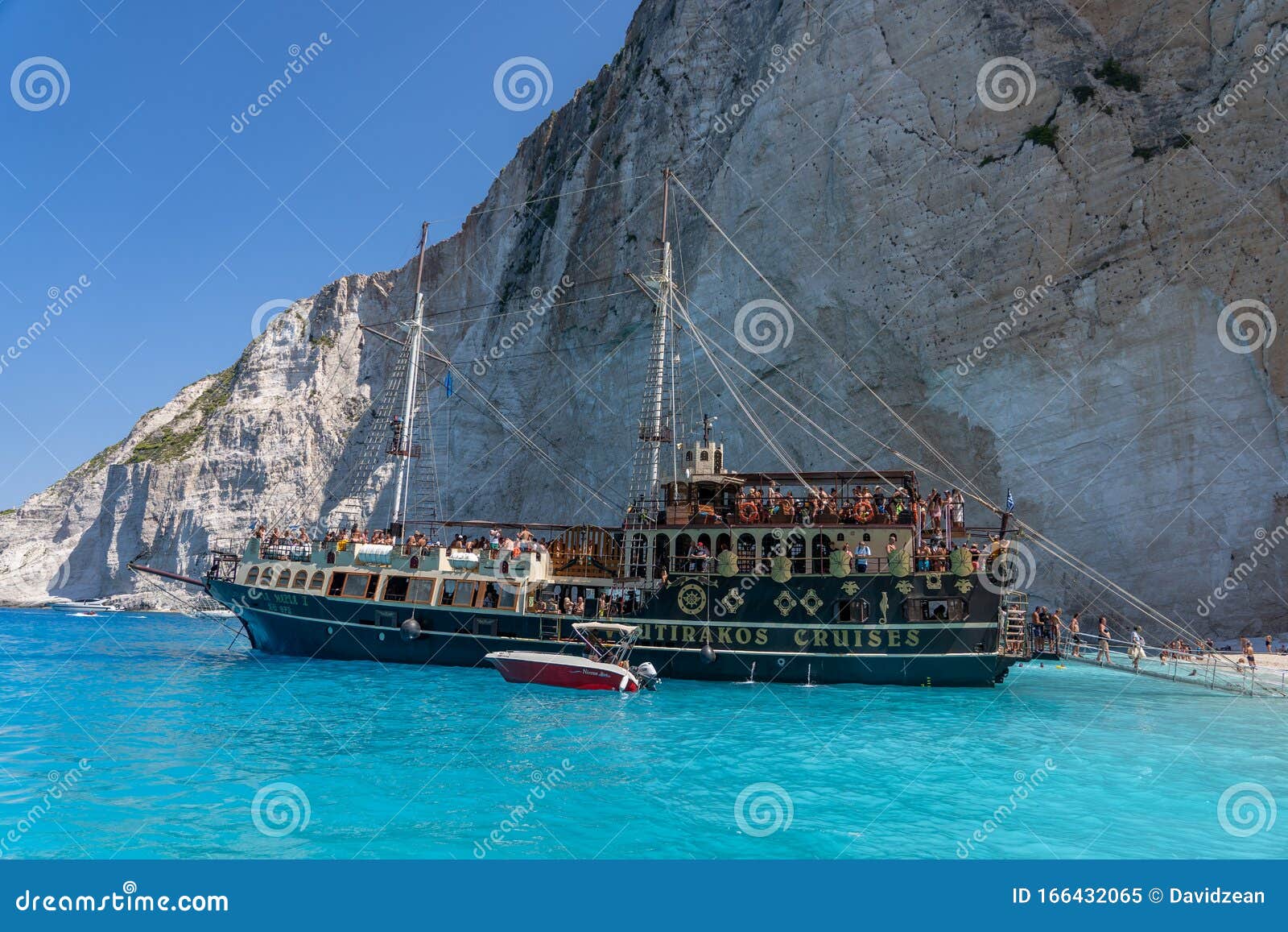 Zakynthos, Greece - August 20, 2019: Pirate Ship Style Cruise Ship Full ...