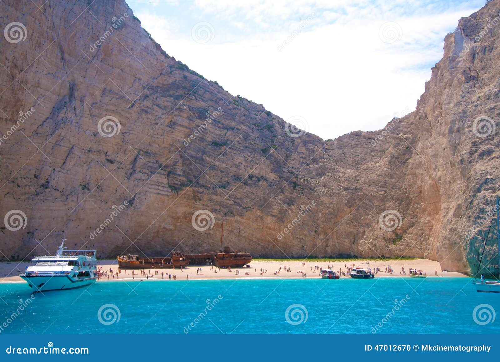 Zakynthos Greece Incredible Navagio Beach Stock Photo Image Of