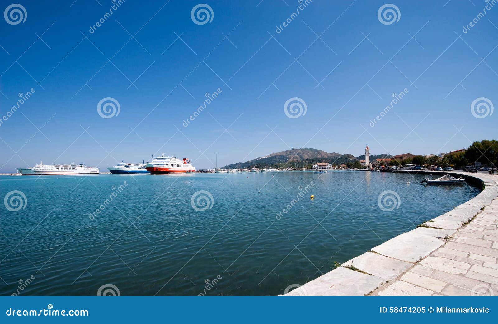 Zakynthos Harbor stock image. Image of greece, travel - 58474205