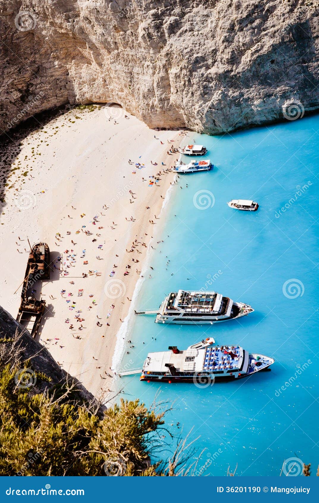 Zakynthos Shipwreck Bay - Main Island Tourist Attraction Stock Photo ...