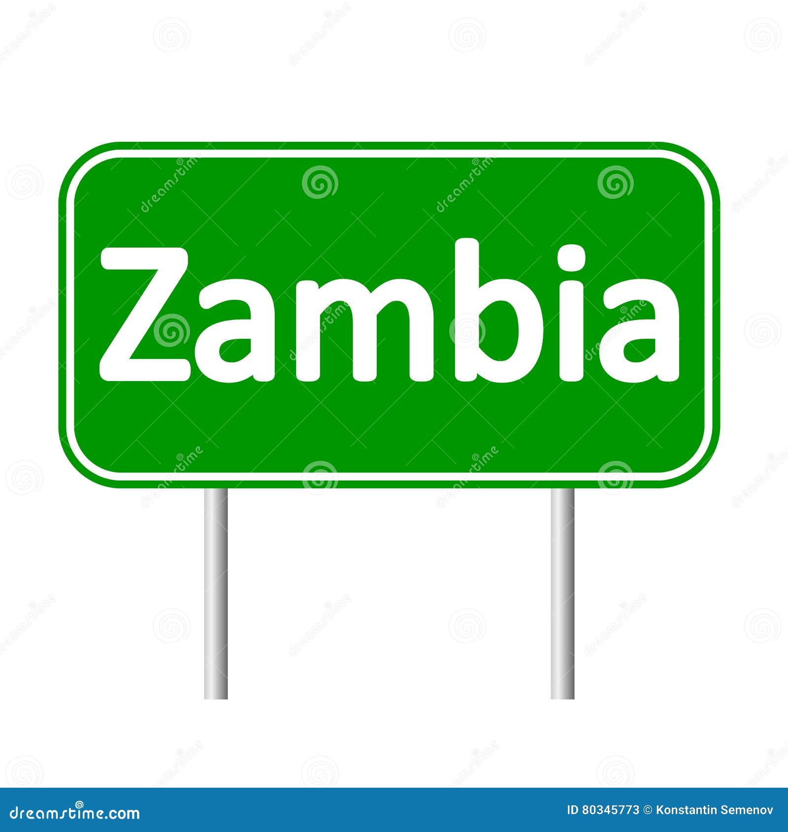 Zambia road sign. stock illustration. Illustration of highway 80345773
