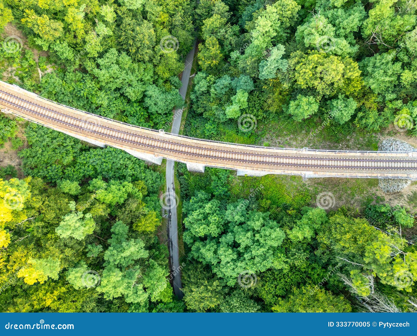 aerial view of zampach bridge, czechia