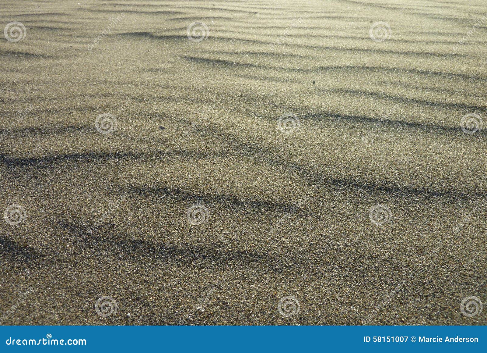 Windblown zand in de zon