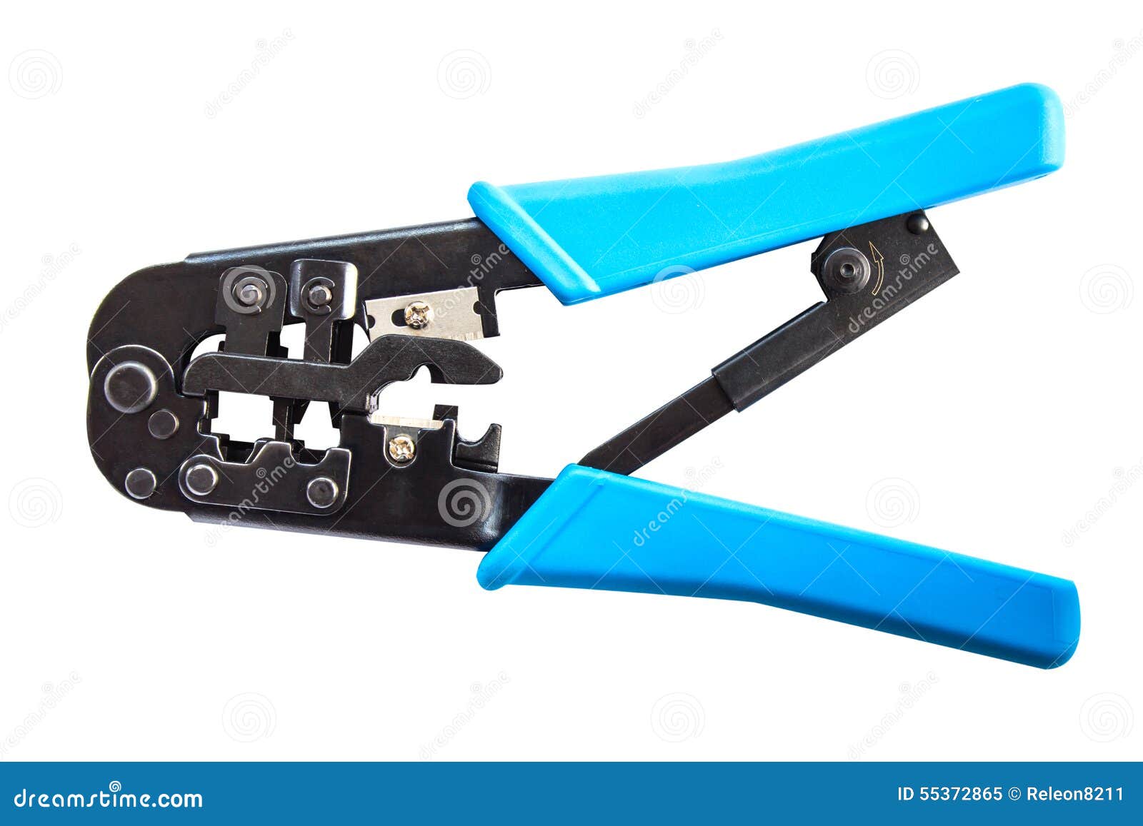 Zangen blaues LANKabel stockbild. Bild von zangen, getrennt 55372865