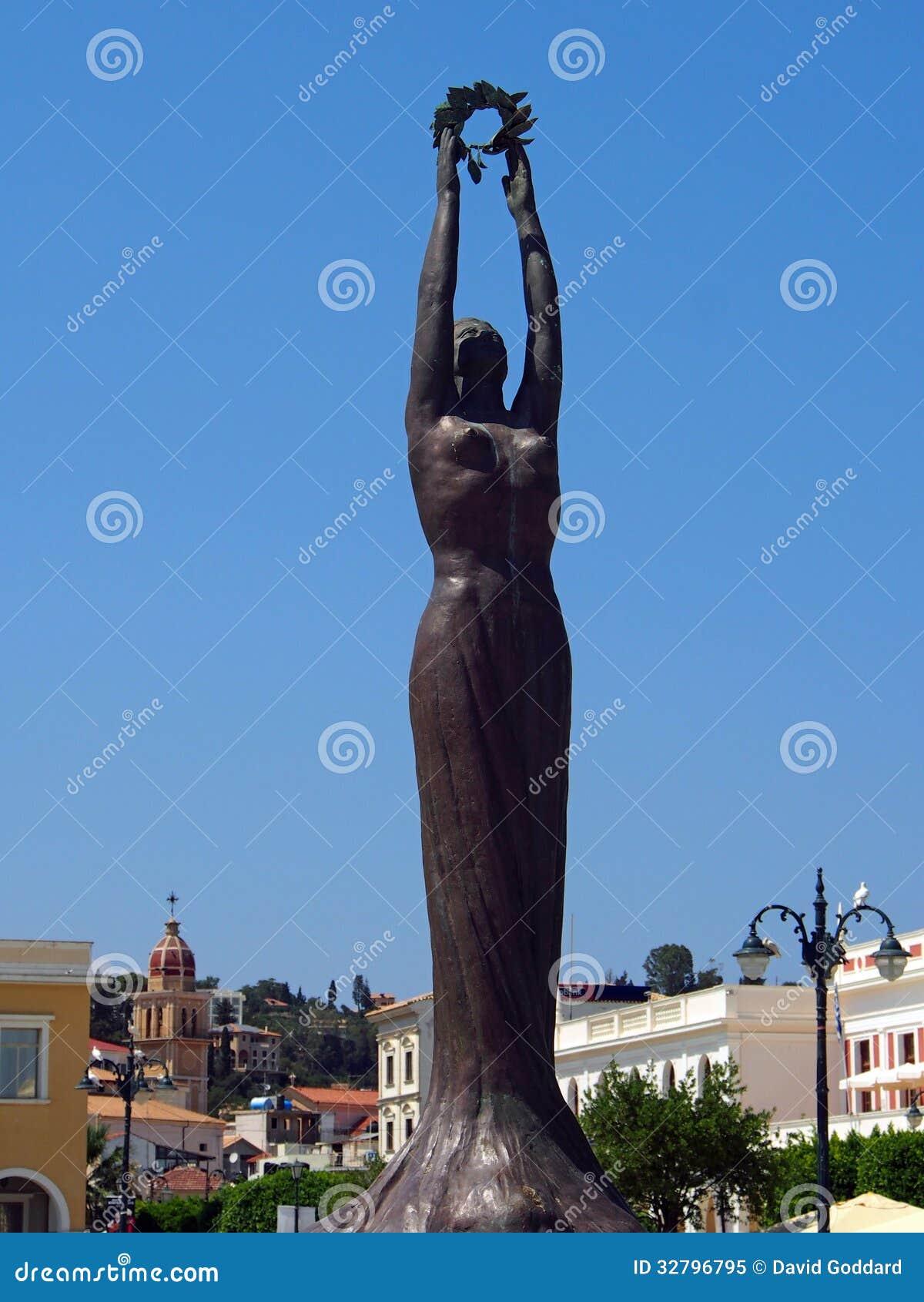 zante town bronze statue