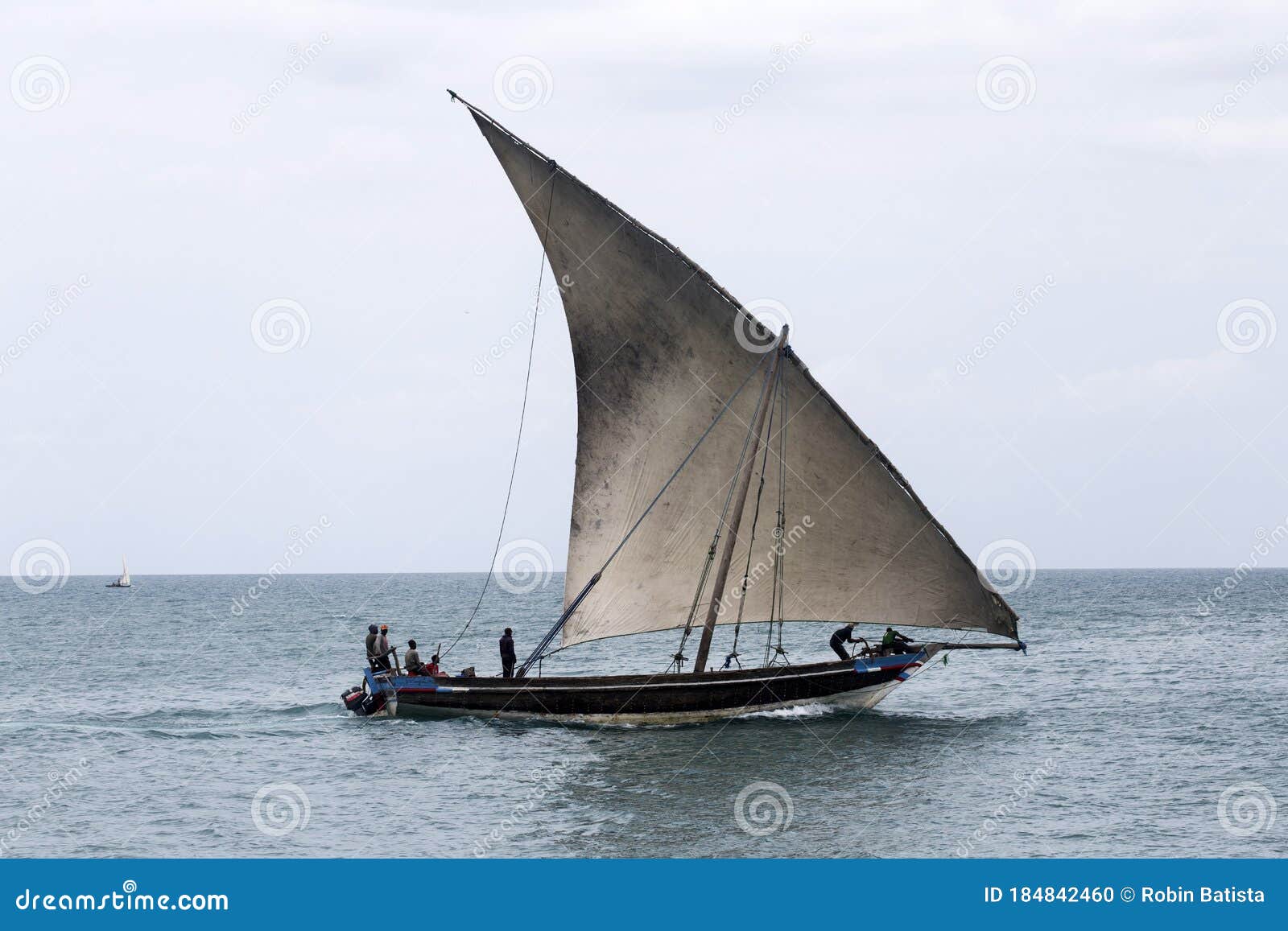 Zanzibar Dhow Back from Tanzania Mainland with Goods Editorial Image ...