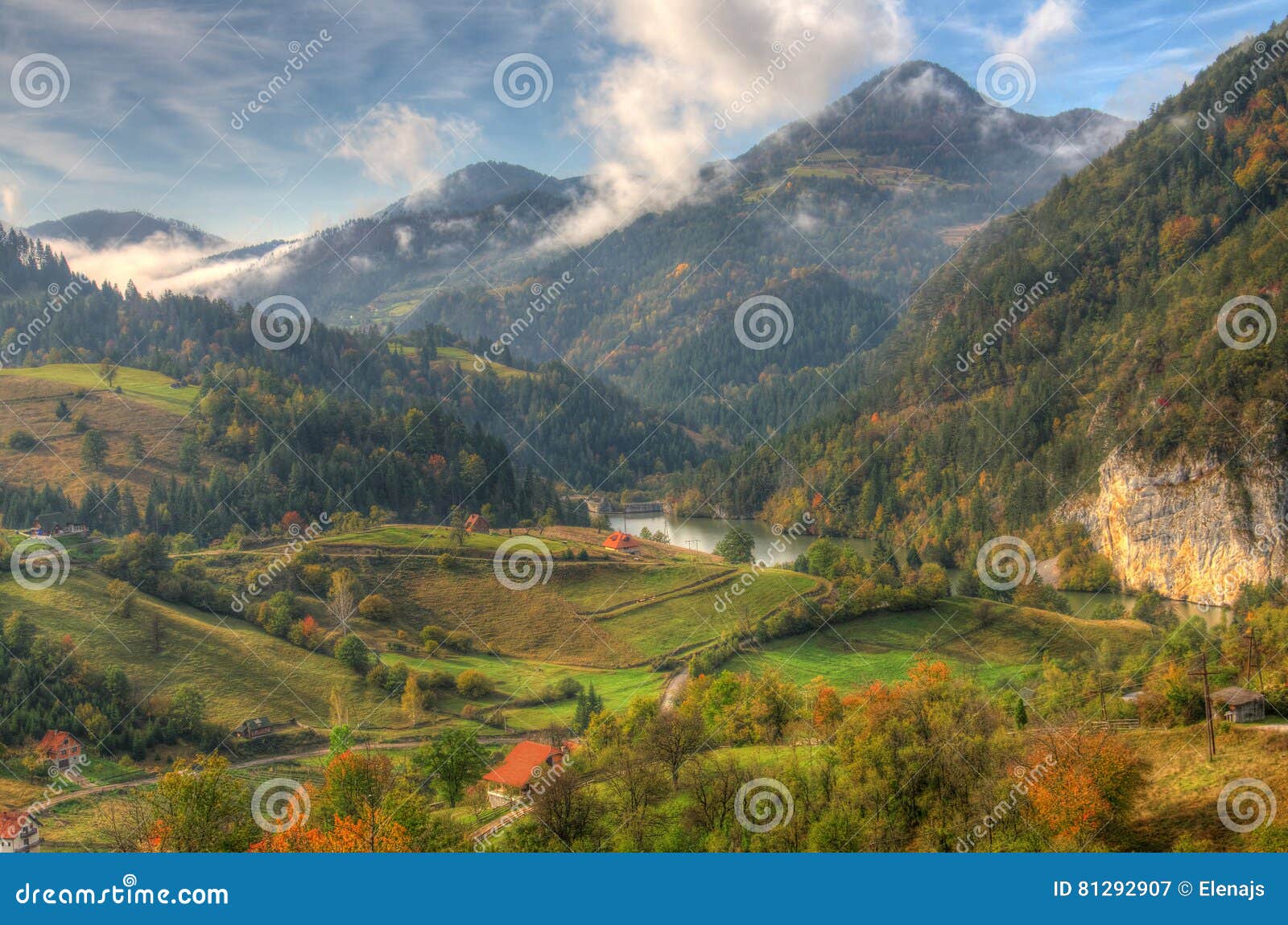 zaovine lake, western serbia - autumn picture