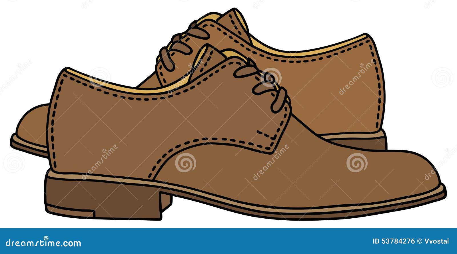 Zapatos de cuero ilustración del vector. Ilustración de hombres - 53784276
