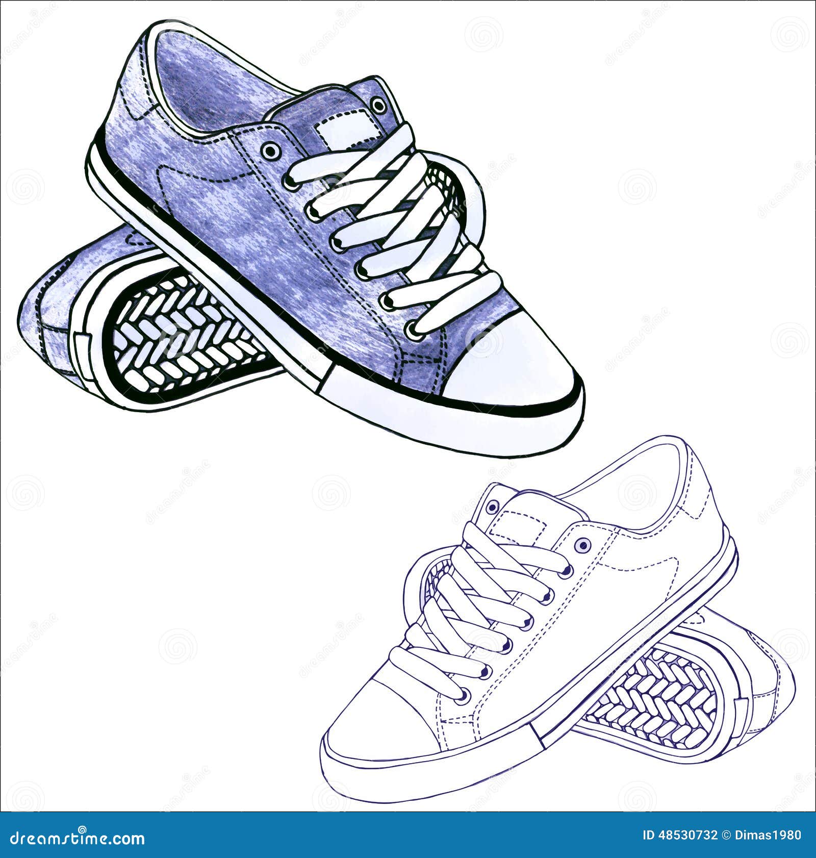 Zapatos de los deportes ilustración del vector. Ilustración de zapato -  48530732