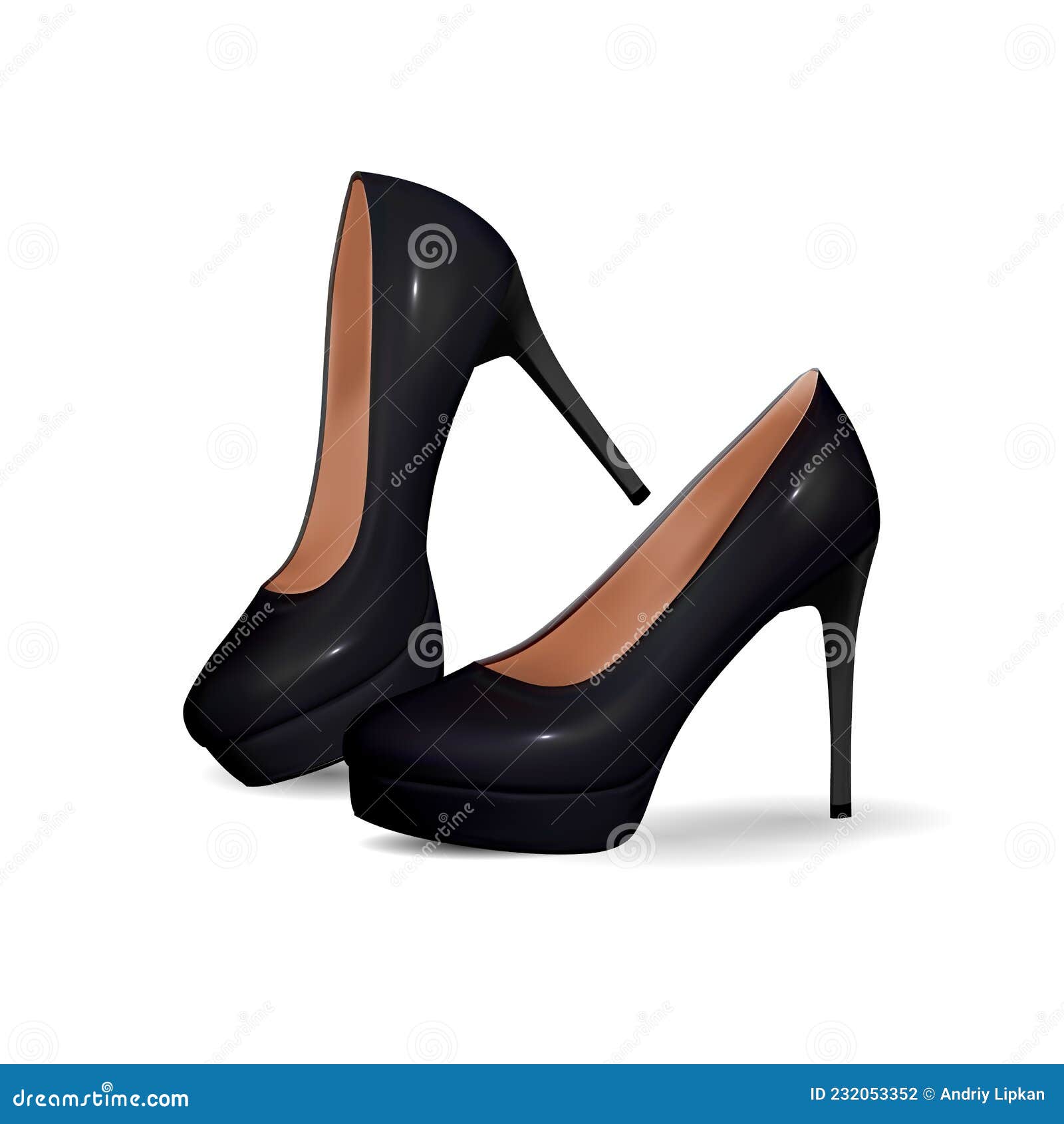 Zapatos De Mujer Clásicos Y Elegantes Alto Nivel. Zapatos Negros Elegantes Sobre Tacones Delgados. Objeto Aislado Cerrar En Fon Ilustración del Vector - Ilustración de moderno, concepto: 232053352