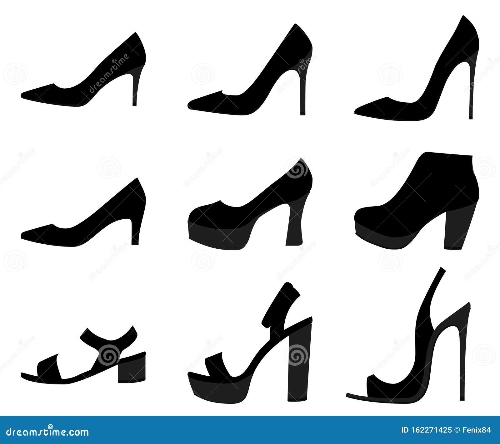 Zapatos Mujer De Tacones Altos Ilustración del Vector - Ilustración de alto, ropa: 162271425