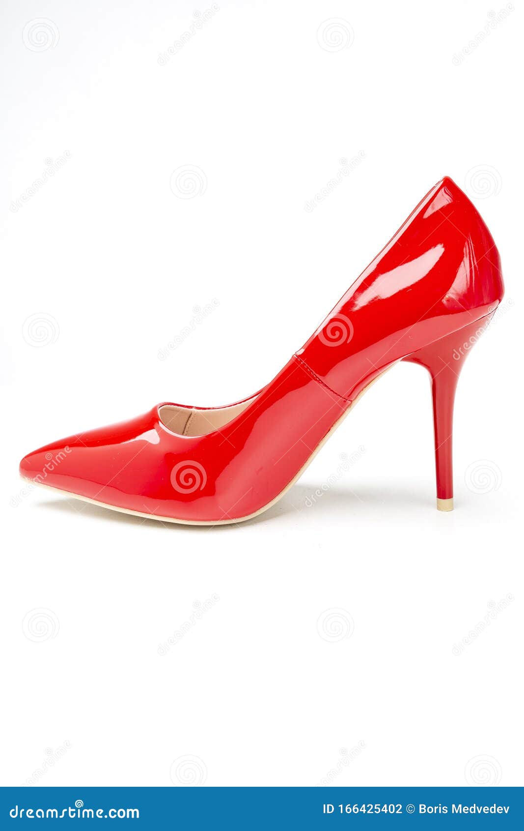 Zapatos De Tacón Alto Las Mujeres Color Rojo Foto de archivo - Imagen de alto, 166425402