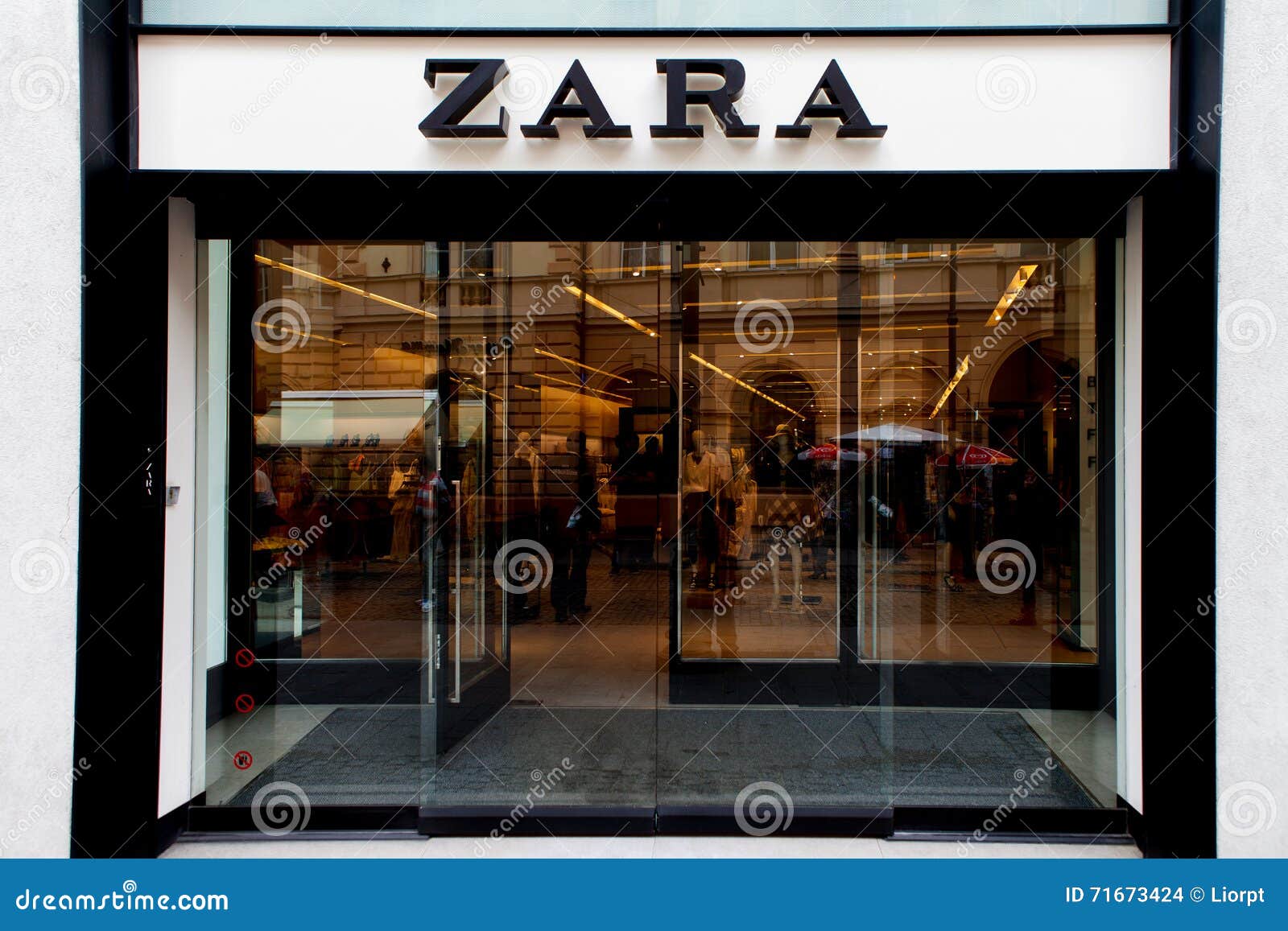 Zara logo and store front editorial stock image. Image of style - 71673424