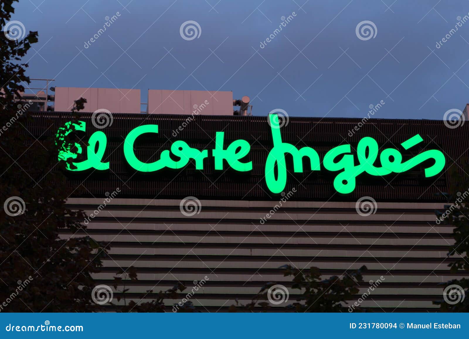El Corte Ingles Logo, on El Corte Ingles Building. El Corte Ingles is a  Spanish Department Store Chain Editorial Stock Image - Image of facade,  brand: 231780094