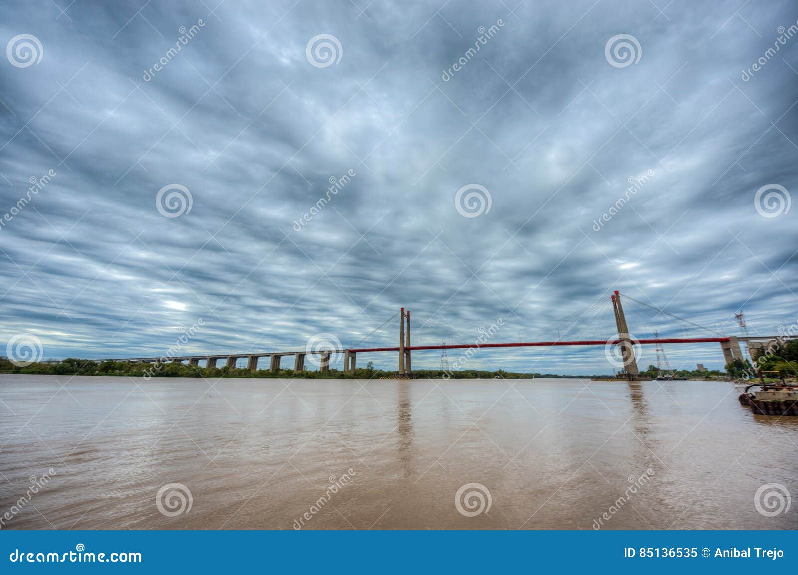 zarate brazo largo bridge, entre rios, argentina