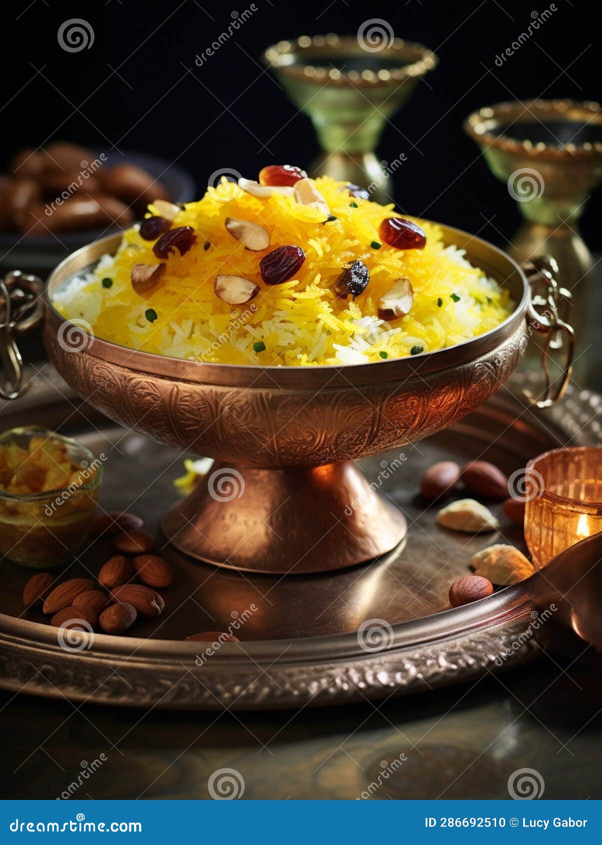 Zarda (Indian Sweet Saffron Rice) Stock Illustration - Illustration of
