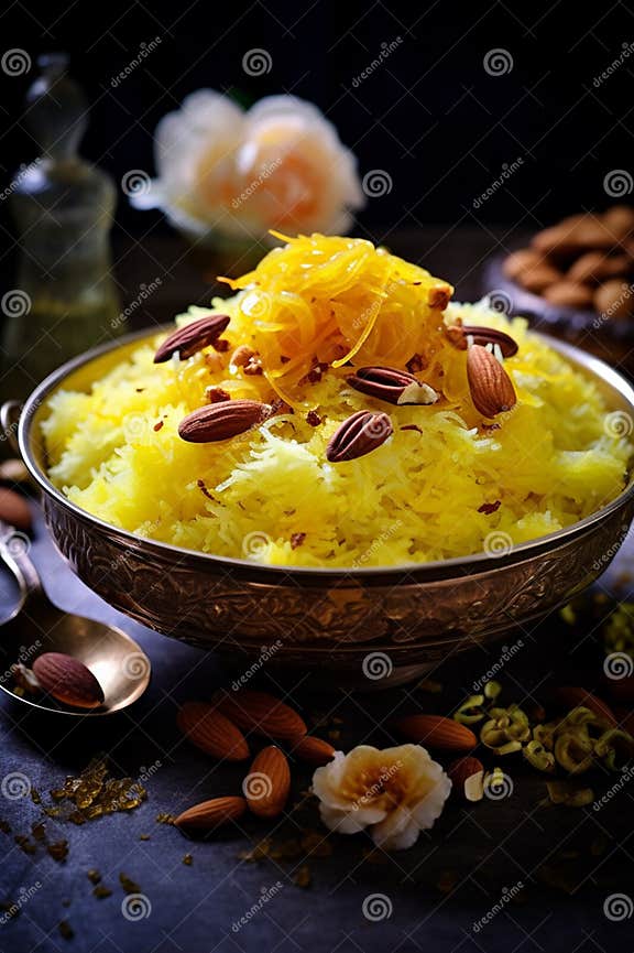 Zarda (Indian Sweet Saffron Rice) Stock Illustration - Illustration of
