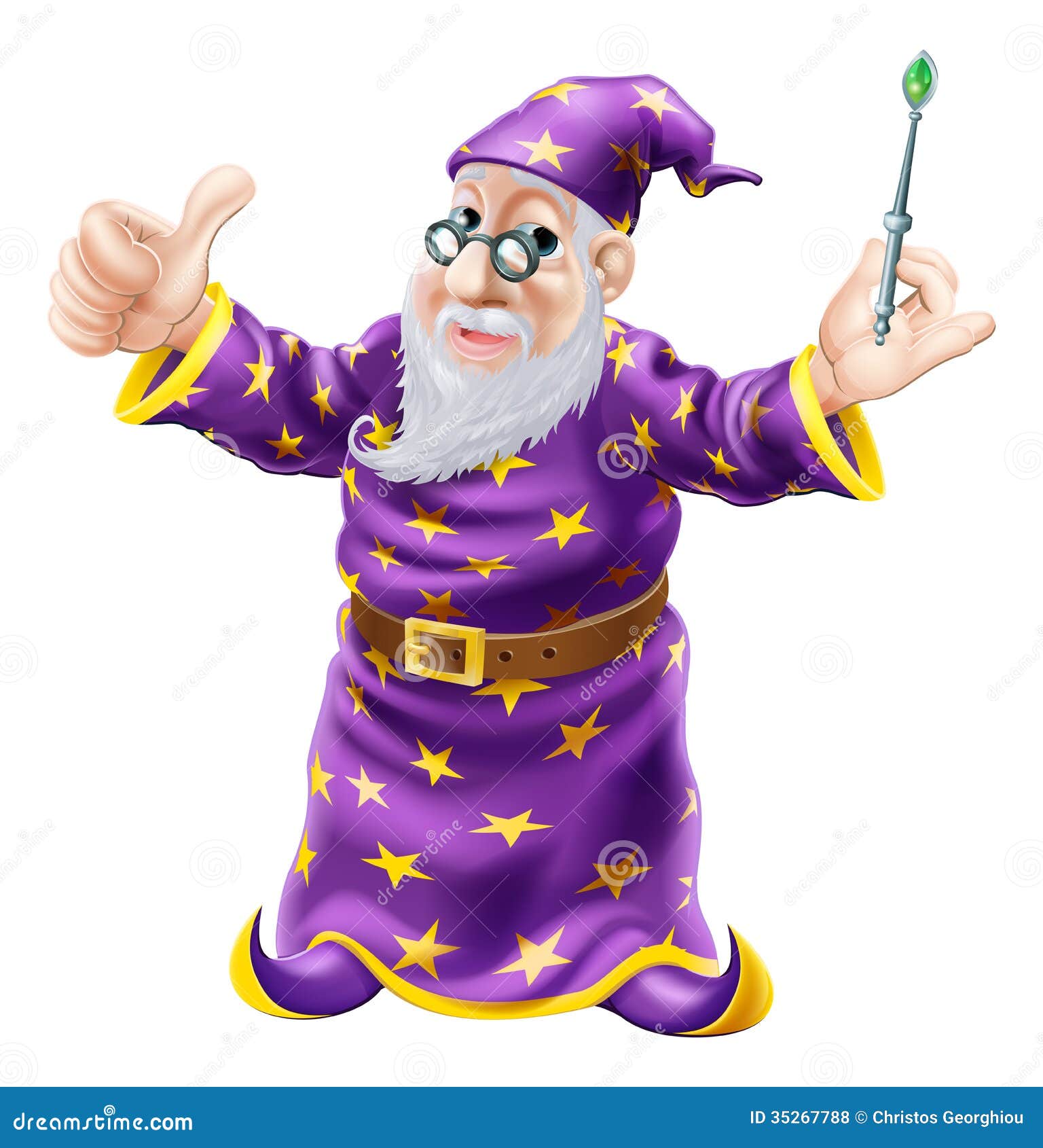 Zauberer-Illustration vektor abbildung. Illustration von daumen - 35267788