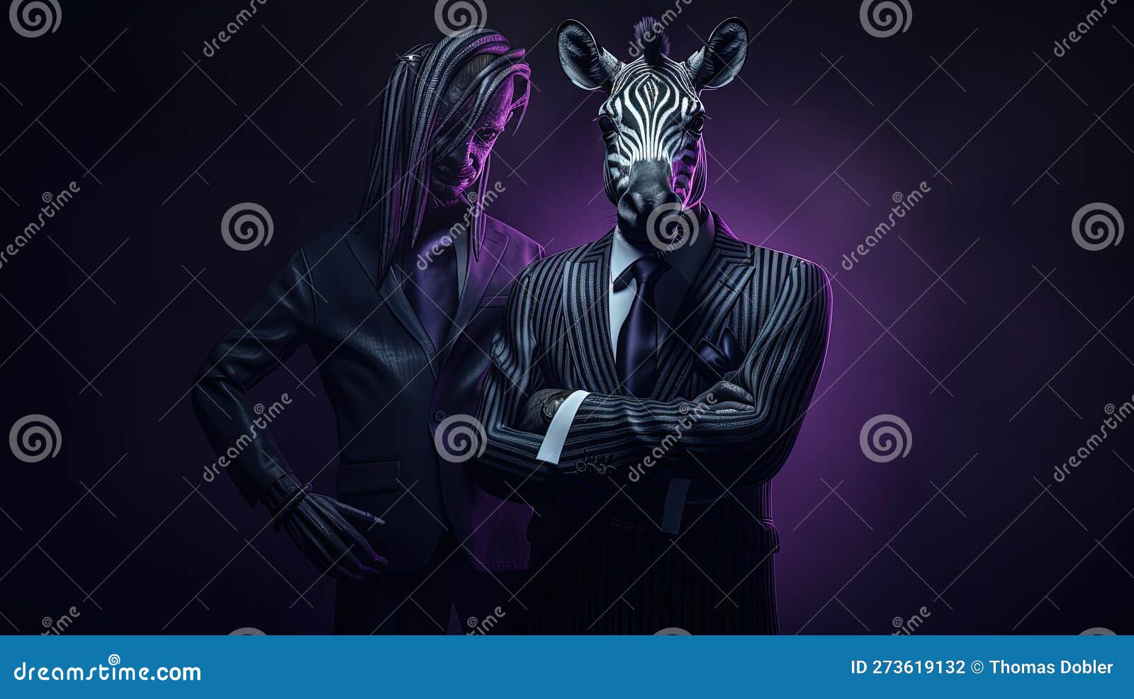 Zebra As Investment Broker Artwork Stock Illustration Illustration of