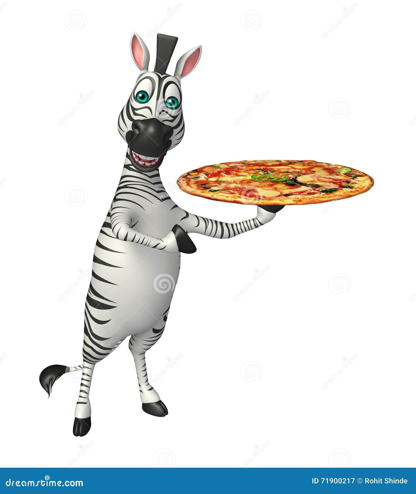 Zebra cartoon character stock illustration. Illustration of comic