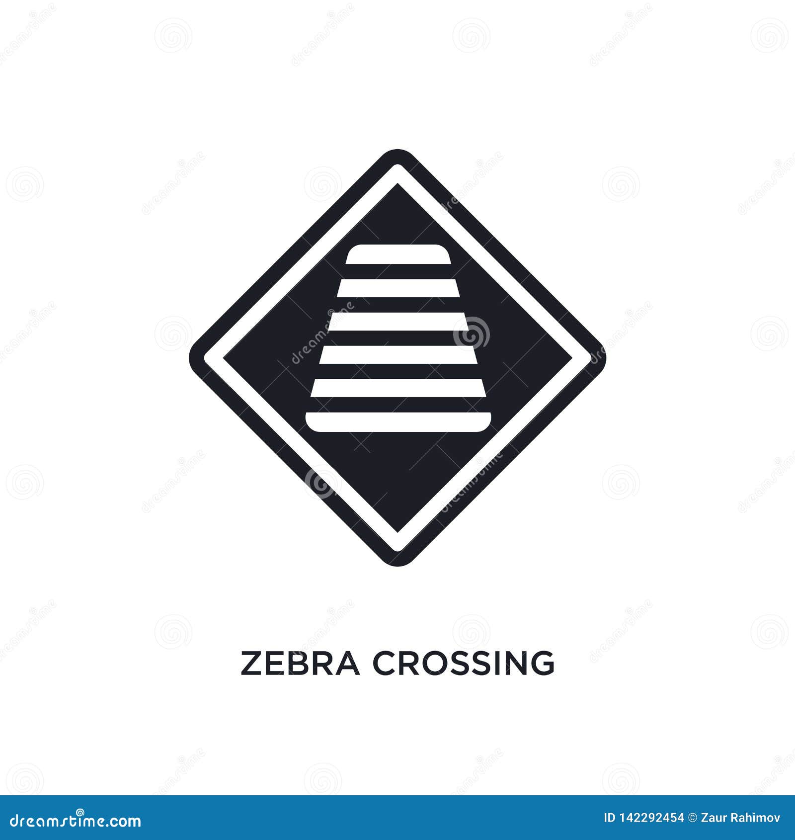 Crossing road icon flat style Royalty Free Vector Image