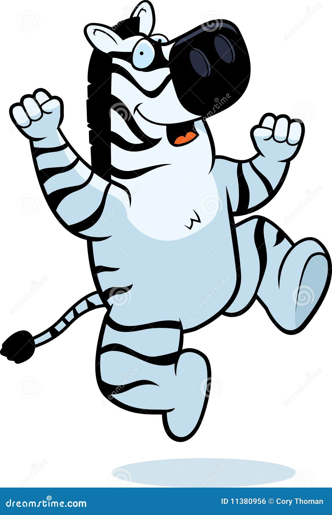Zebra Jumping stock vector. Illustration of animal, smiling 11380956