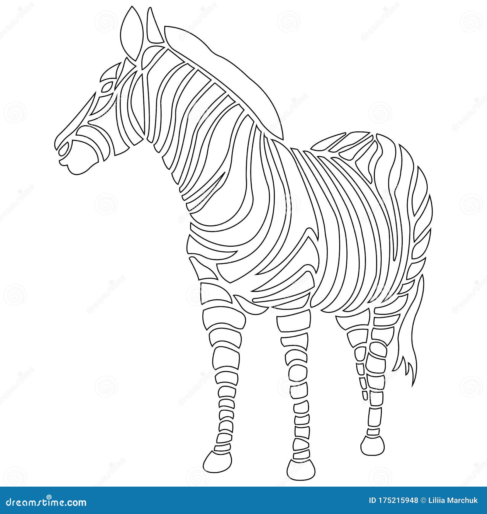 Download Zebra Striped Anti Stress Coloring Book Drawn In Various Lines In A Flat Style Zebra Tattoo Animal Logo Fashion Design Emblem Stock Vector Illustration Of Pattern Standing 175215948