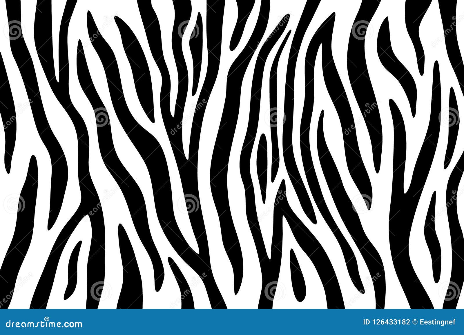 Zebra Stripes Black and White Abstract Background. Stock Vector