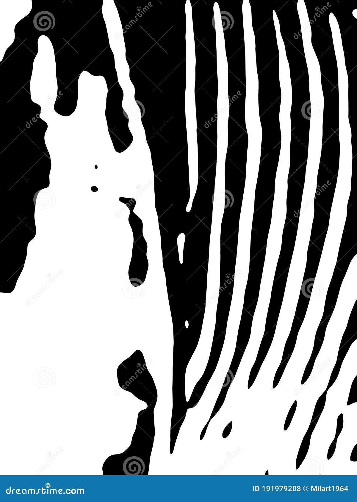 zebra stripes pattern. black and white artwork.