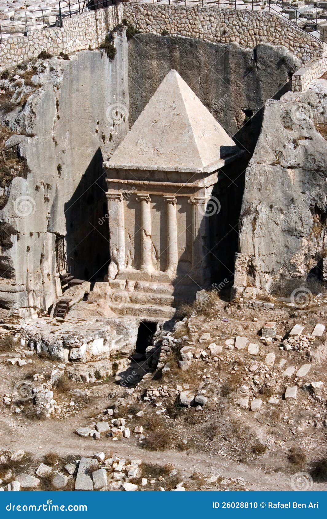 Zechariah Tomb in Mount of Olives Stock Photo Image of road, city