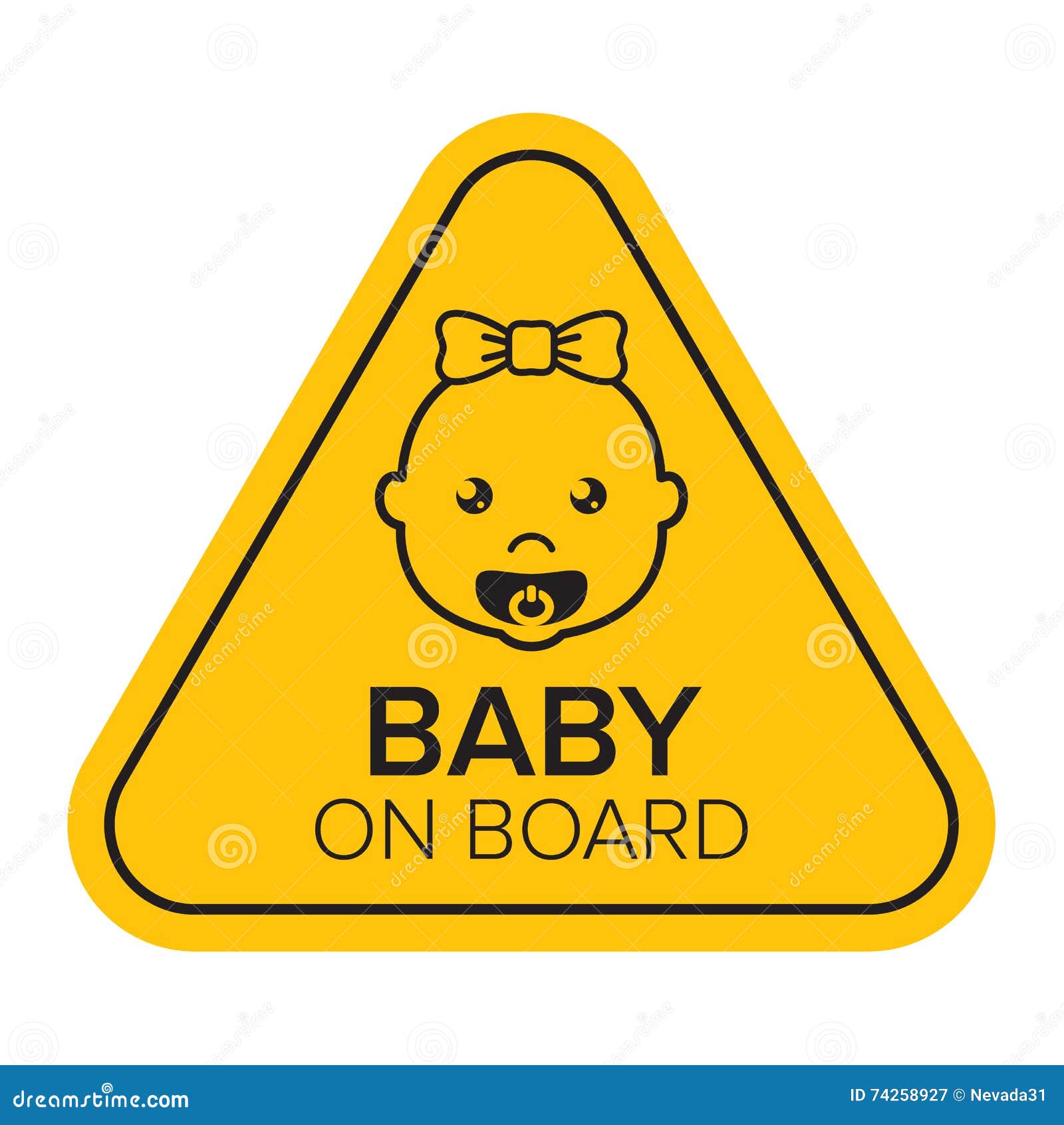 Zeichen Des Babys an Bord, Aufkleber, Ausweis Vektor Abbildung